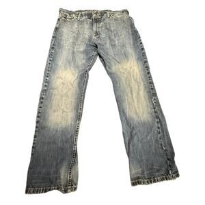 Nautica Jeans Co Men's Blue Distressed Denim Jeans Size 38/30 Regular Fit